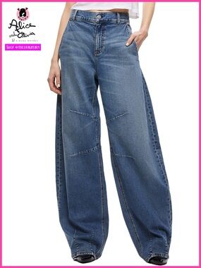 Alice + Olivia Parker Low Rise Balloon Leg Jeans
